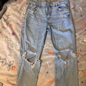 American eagle super high-rise ankle straight jean
